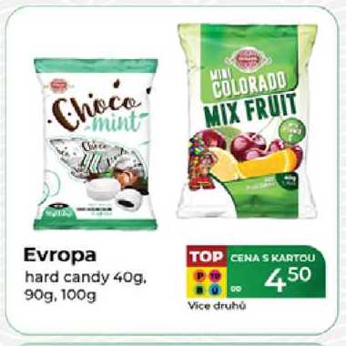 Evropa hard candy 40g. 90g, 100g  