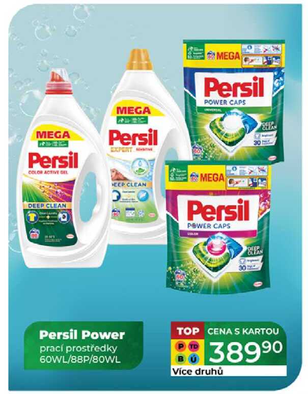 Persil Power prací prostředky 60WL/88P/80WL 