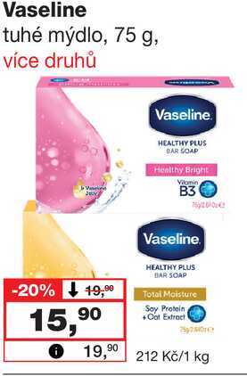 Vaseline tuhé mýdlo, 75 g