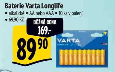 Baterie Varta Longlife, 10 ks