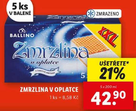 ZMRZLINA V OPLATCE, 5x 200 ml