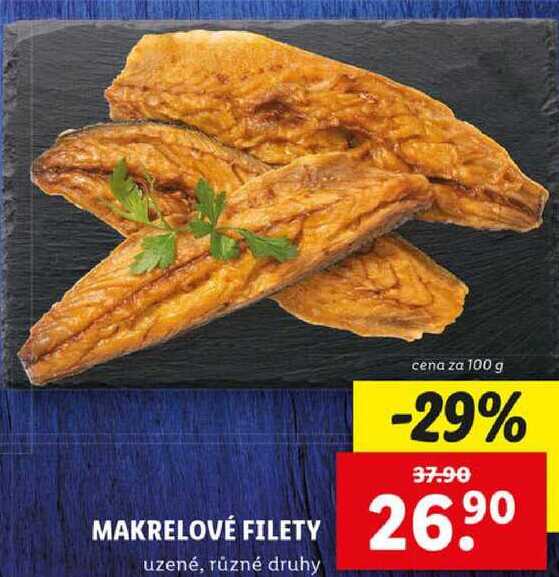 MAKRELOVÉ FILETY, cena za 100 g 