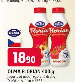 OLMA FLORIAN 400 g jogurtový nápoj