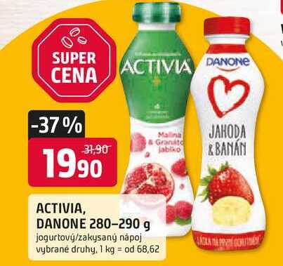 Activia jogurtový nápoj, různé příchutě 280g