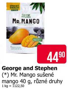 George and Stephen Mr. Mango sušené mango 40 g, různé druhy