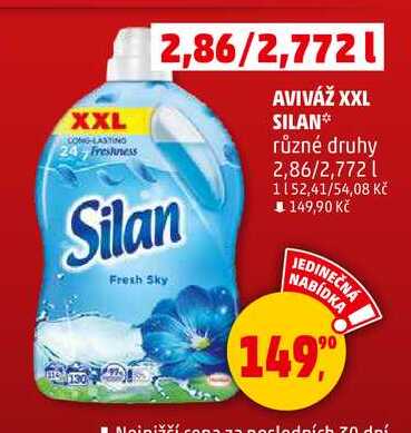 AVIVÁŽ XXL SILAN různé druhy, 2,86/2,772 l