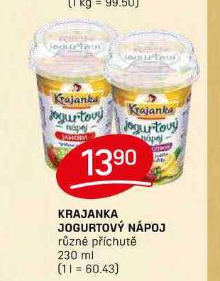 KRAJANKA JOGURTOVÝ NÁPOJ různé příchutě 230 ml 