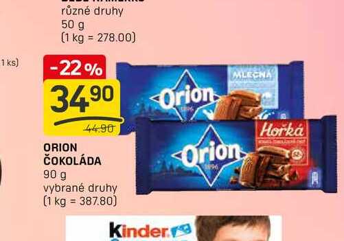 ORION ČOKOLÁDA 90 g 