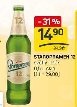 STAROPRAMEN 12 světlý ležák 0,5l