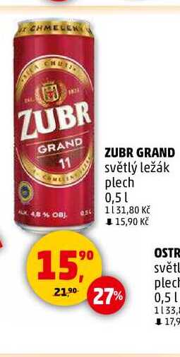 Zubr Grand 11 plech, 0,5 l 