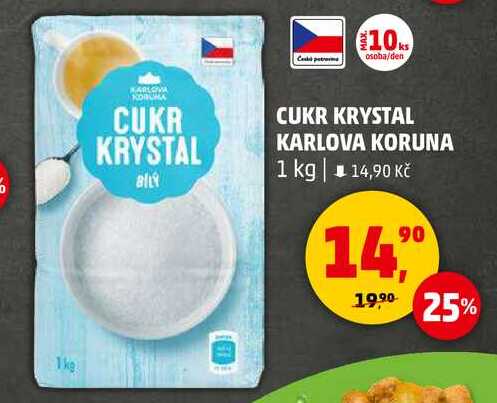 CUKR KRYSTAL KARLOVA KORUNA, 1 kg 