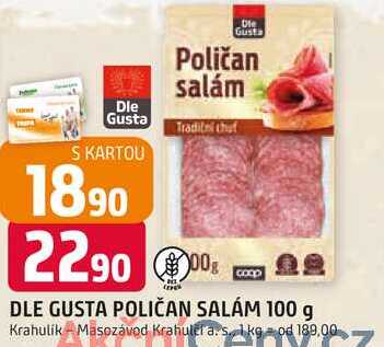 DLE GUSTA POLIČAN SALAM 100 g