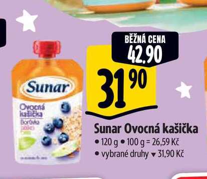   Sunar Ovocná kašička 120 g   