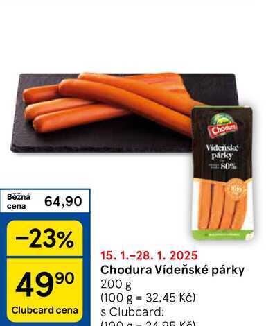 Chodura Vídeňské párky, 200 g 