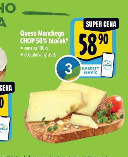  Queso Manchego CHOP 50% bloček 100 g