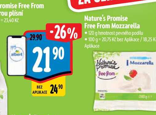  Nature's Promise Free From Mozzarella •120 g 