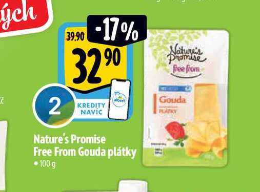  Nature's Promise Free From Gouda plátky 100g 