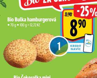 Bio Bulka hamburgerová 70 g 