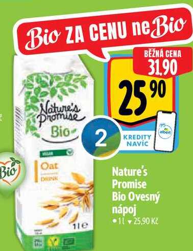    Nature's Promise Bio Ovesný nápoj  1 l