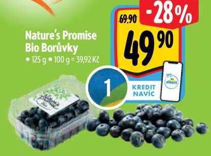 Nature's Promise Bio Borůvky, 125 g 