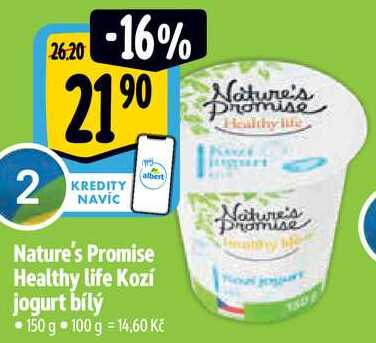 Nature's Promise Healthy life Kozí jogurt bílý, 150 g