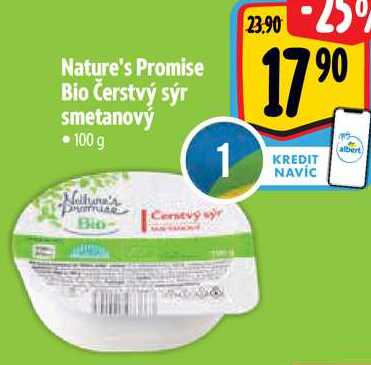 Nature's Promise Bio Čerstvý sýr smetanový, 100 g 