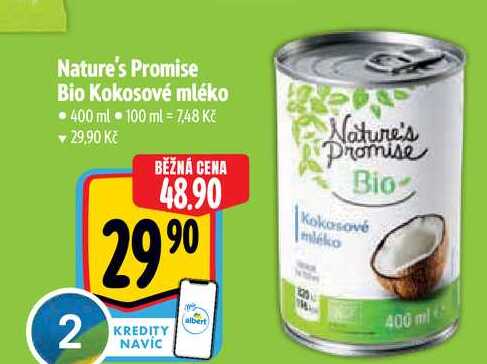 Nature's Promise Bio Kokosové mléko 400 ml  