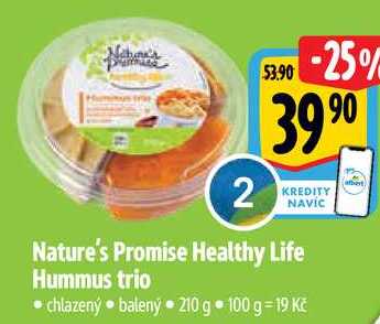 Nature's Promise Healthy Life Hummus trio, 210 g