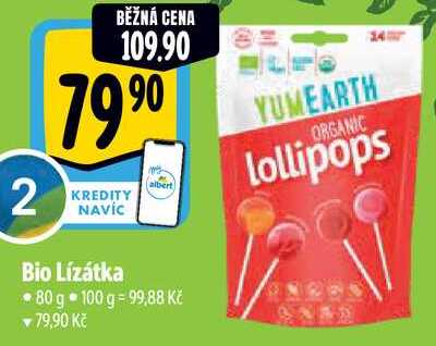 Bio Lízátka, 80 g 