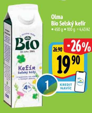 Olma Bio Selský kefír, 450 g 