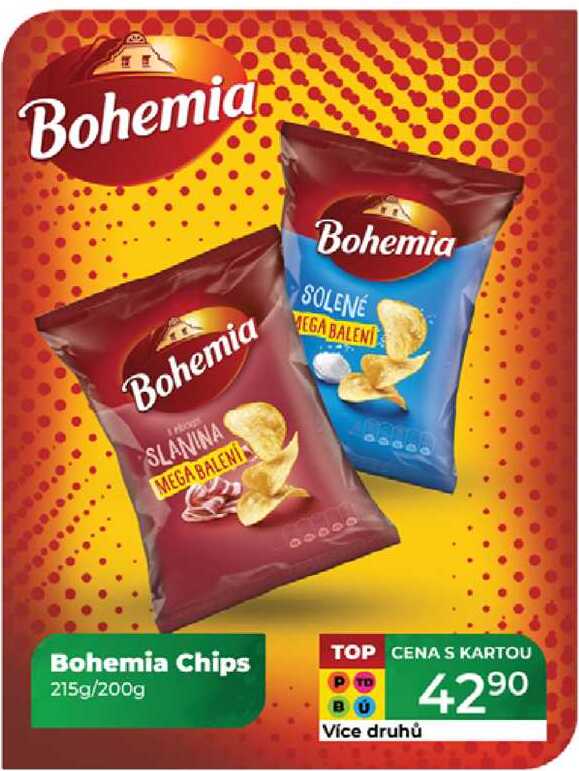 Bohemia Chips 215g/200g 