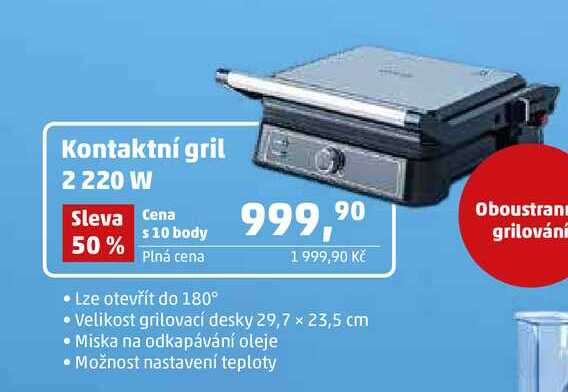 Kontaktní gril 2 220 W 