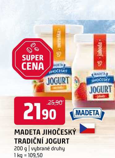 Madeta Jihočeský tradiční jogurt 200g, vybrané druhy