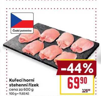 Kuřecí horní stehenní řízek cena za 600g