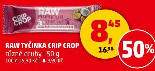 RAW TYČINKA CRIP CROP různé druhy, 50 g 