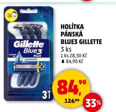 Gillette HOLÍTKA PÁNSKÁ BLUE3, 3 ks