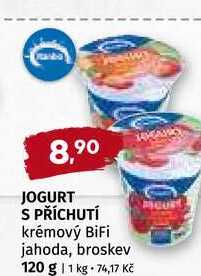 Jogurt s příchutí krémový BiFi jahoda, broskev 120 g