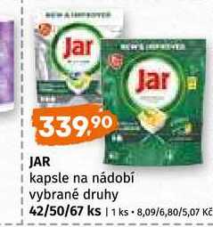 JAR kapsle na nádobí vybrané druhy 42/50/67 ks 