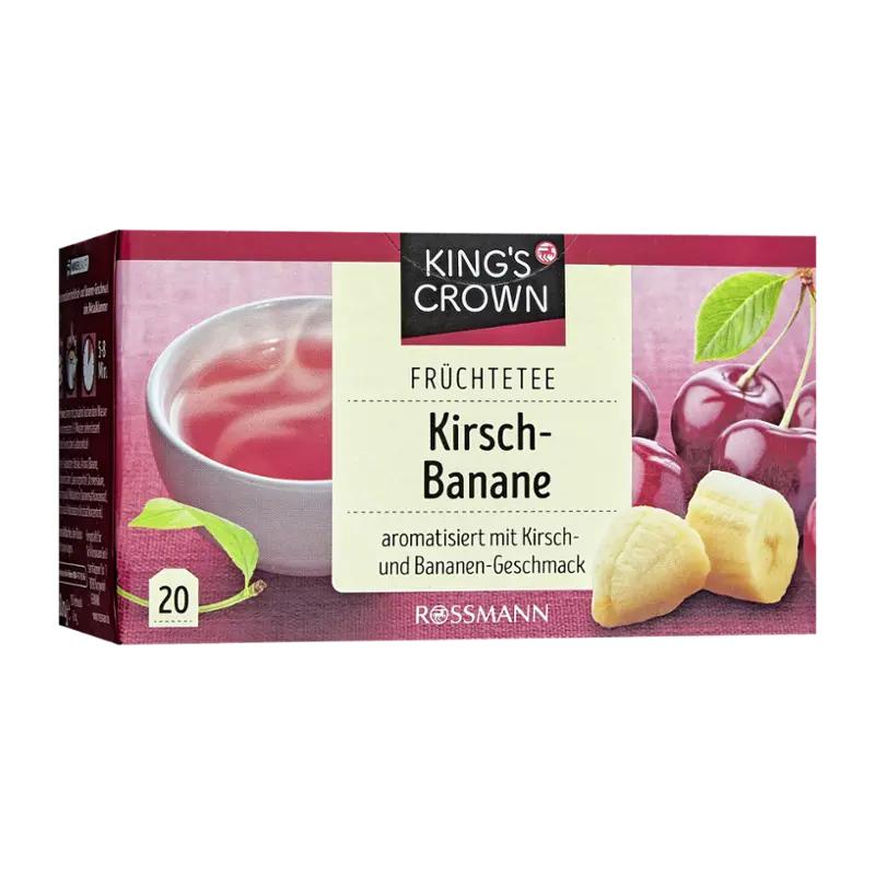 King's Crown Ovocný čaj banán a višeň, 60 g