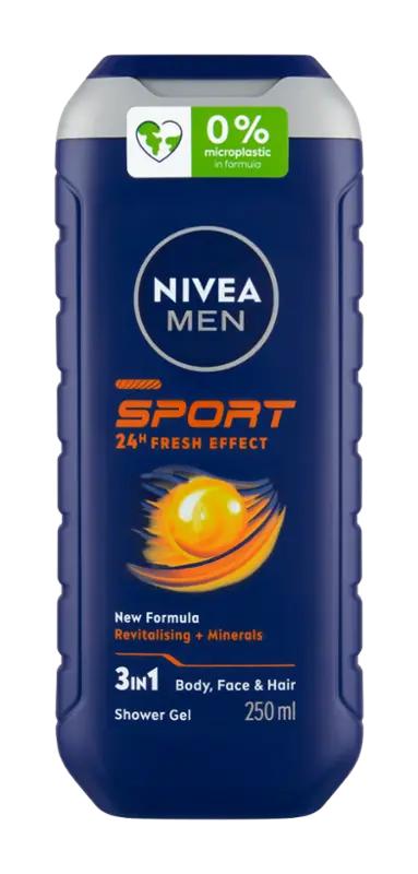 NIVEA Men Sprchový gel pro muže 3v1 Sport, 250 ml