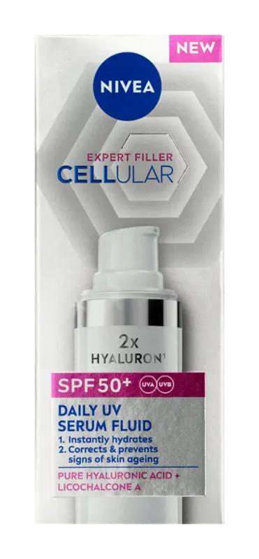 NIVEA Denní UV sérum fluid Cellular Expert Filler SPF50+, 30 ml