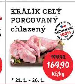 Králík chlazený 1 kg porcovaný