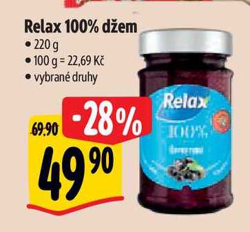 Relax 100% džem 220 g