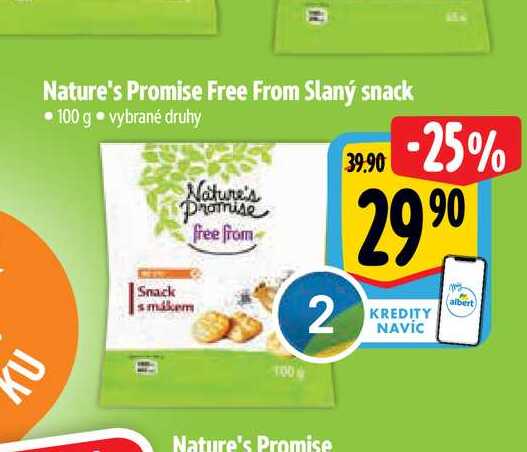 Nature's Promise Free From Slaný snack 100 g 