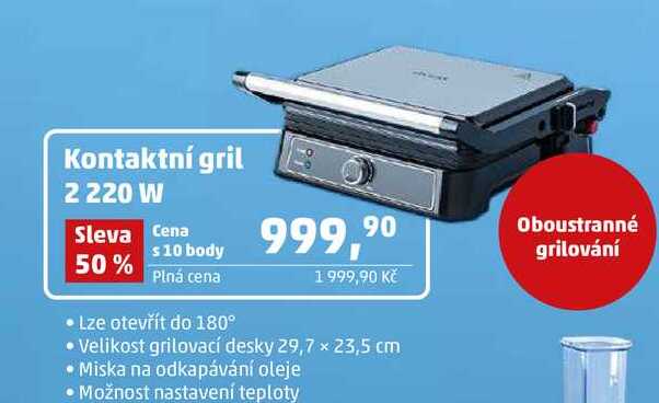 VIVESS Kontaktní gril 2 220 W 