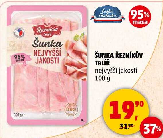 ŠUNKA ŘEZNÍKŮV TALÍŘ nejvyšší jakosti, 100 g