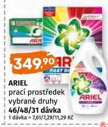 Ariel prací prostředek vybrané druhy 46/48/31 dávka 