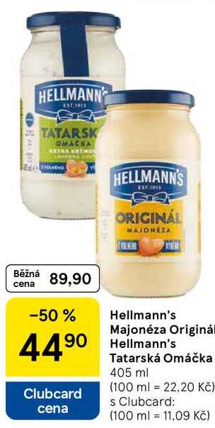 Hellmann's Tatarská Omáčka, 405 ml 