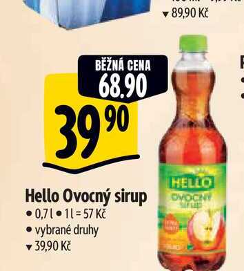   Hello Ovocný sirup 0,7 l