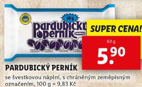 PARDUBICKÝ PERNÍK, 60 g